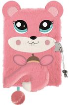 Bambino, pamiętnik A5, włochacz z kłódką 3D, 96 kartek, Squirrel