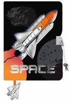 Bambino, pamiętnik z kłódką 3D, włochacz, A5, 96 kartek, Space