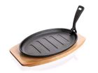 Banquet, Grada, patelnia żeliwna z deską drewnianą, 27-17.5 cm