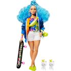 Barbie, Extra Moda, lalka z deskorolką i kotkami #4