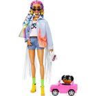 Barbie, Extra Moda, lalka z pieskiem w aucie i torebką #5