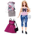 Barbie Fashionistas, Modne przyjaciółki, 37 Everyday Chic, Curvy, lalka z ubrankami, zestaw