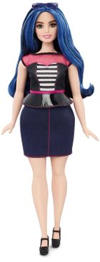 Barbie Fashionistas, Modne przyjaciółki, Słodkie paski, lalka Curvy