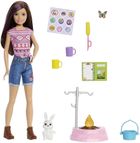 Barbie, Kemping, Skipper i zwierzątko, zestaw z lalką i akcesoriami