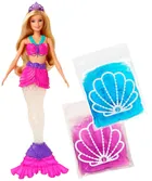 Barbie, lalka syrena i brokatowy slime, zestaw