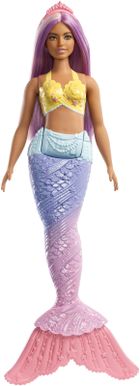 Barbie, lalka syrenka, fioletowe włosy