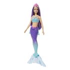 Barbie, lalka syrenka, fioletowo-niebieski ogon