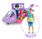 Barbie, Lotnicza przygoda, Samolot Barbie, zestaw z lalką + lalka Ken GRATIS, zestaw promocyjny