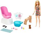 Barbie, Mani-pedi Spa, zestaw do zabawy z lalką i akcesoriami