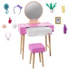 Barbie, mebelek i dekoracje #3, toaletka, zestaw akcesoriów bez lalki