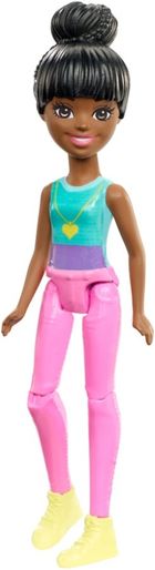 Barbie, On the Go, lalka w niebiesko-różowym stroju
