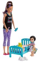 Barbie Opiekunka, Czas na sen, lalka z figurką i akcesoriami, zestaw