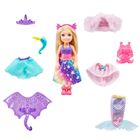 Barbie, Przebieranki Chelsea, zestaw z lalką i ubrankami