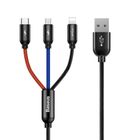 Baseus, kabel, USB 3W1, USB-C, lightning, micro, 3A