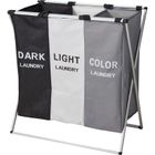 Bathroom Solutions, kosz na pranie z 3 przegródkami o pojemności 35l, 58-40-58 cm