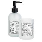 Bathroom Solutions, Onyx, szklany dozownik do mydła i kubek na szczoteczki