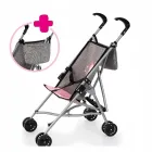 Bayer Design, Buggy, wózek spacerówka dla lalek z torbą, szary