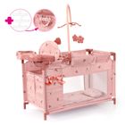 Bayer Design, łóżko turystyczne dla lalek z karuzelą, różowe
