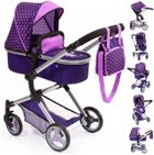 Bayer Design, Neo Vario Combi, głęboki wózek dla lalek z torbą, fioletowy