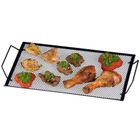 BBQ, blacha do grillowania, metalowa, czarna, 40-22 cm