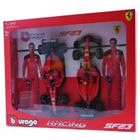Bburago, Racing, Ferrari SF-23 Leclerc Sainz, zestaw bolidów F1, modele pojazdów, 1:24