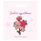 Be Happy Gifts, broszka, różowe kwiaty