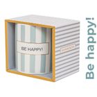 Be-Happy Gifts, kubek prezentowy, z napisem Be happy!