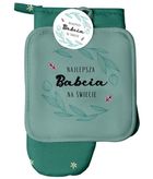 Be-Happy Gifts, zestaw rękawica kuchenna + łapka, Najlepsza Babcia