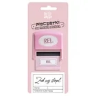 Be Happy, pieczątka z napisem, Rel