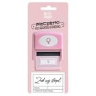 Be Happy, pieczątka z napisem, Znak żeński