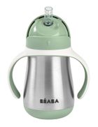 Beaba, bidon termiczny, ze słomką, sage green, 250 ml