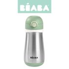 Beaba, bidon termiczny, ze słomką, sage green, 350 ml