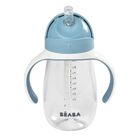 Beaba, butelka, kubek niekapek, tritanowa, ze słomką, windy blue, 300 ml