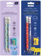 Bebe, Kids, ołówki do nauki pisania z temperówką, 2 szt.