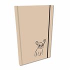 Bee-bee, Soft Touch, notes z gumką, A5, gładki, buldog beżowy, 1 szt.