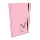 Bee-bee, Soft Touch, notes z gumką, A5, gładki, buldog różowy, 1 szt.