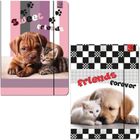 Bee-bee, teczka z gumką A4, Psy Koty, 1 szt.