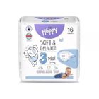 Bella, Baby Happy, pieluszki jednorazowe, rozmiar 3 mindi, 5-9 kg, 16 szt.