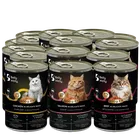 Belly welly, mokra karma mix dla kota, kurczak, wołowina, łosoś, 400g, 12 szt.