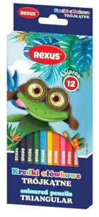 Beniamin, kredki ołówkowe, trójkątne, 12 kolorów