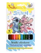 Beniamin, Lilo i Stitch, Jumbo, kredki ołówkowe trójkątne, 12 kolorów