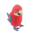 Beppe, Papuga, maskotka, czerwona, 17 cm