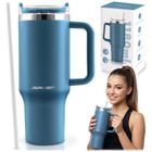 Berdsen, termos próżniowy, kubek ze słomką, granatowy, 1180 ml