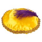 Beret, czapka pazia, żółty