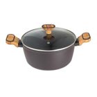 Bergner, Charcoal, garnek multiclad z pokrywą, 24 cm