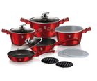 Berlinger Haus, Burgundy, zestaw: garnki z pokrywą + patelnie, 13 elementów