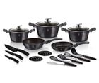 Berlinger Haus, Carbon Pro, zestaw: garnki z pokrywą + patelnie + akcesoria, 10 elementów