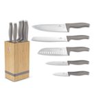 Berlinger Haus, Taupe, zestaw noży w bloku bambusowym