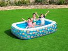 Bestway, basen dmuchany, prostokątny z kwiatkami, 229-152-56 cm