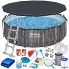 Bestway, basen ogrodowy stelażowy, 366-100 cm, zestaw 18w1